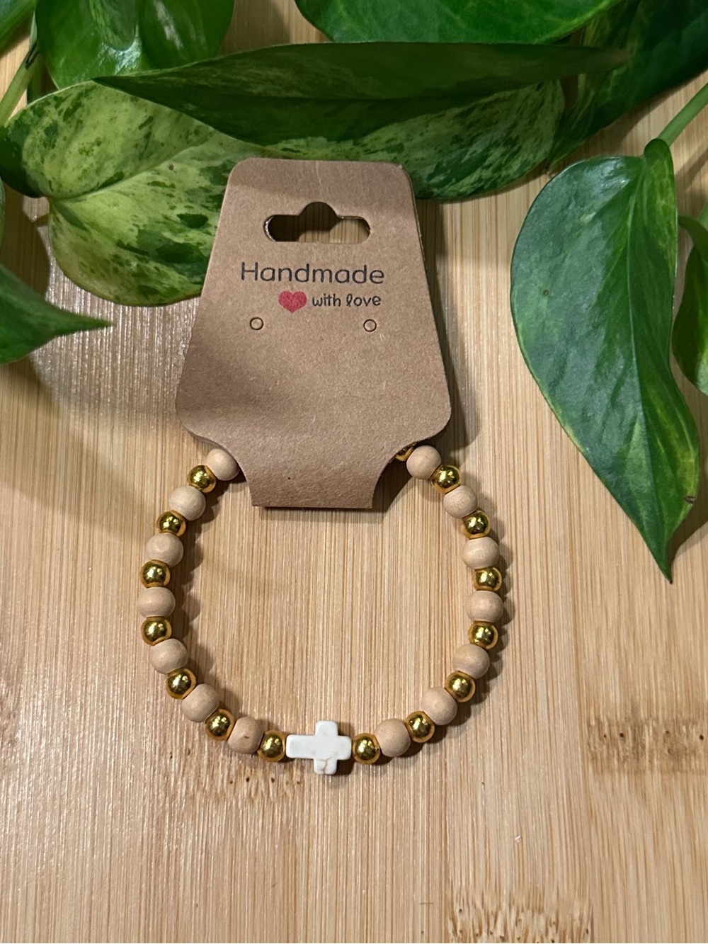 ✝️✨ Cross Stretchy‎ Beaded Bracelet | Handmade | Cross Charm Bracelet ✝️